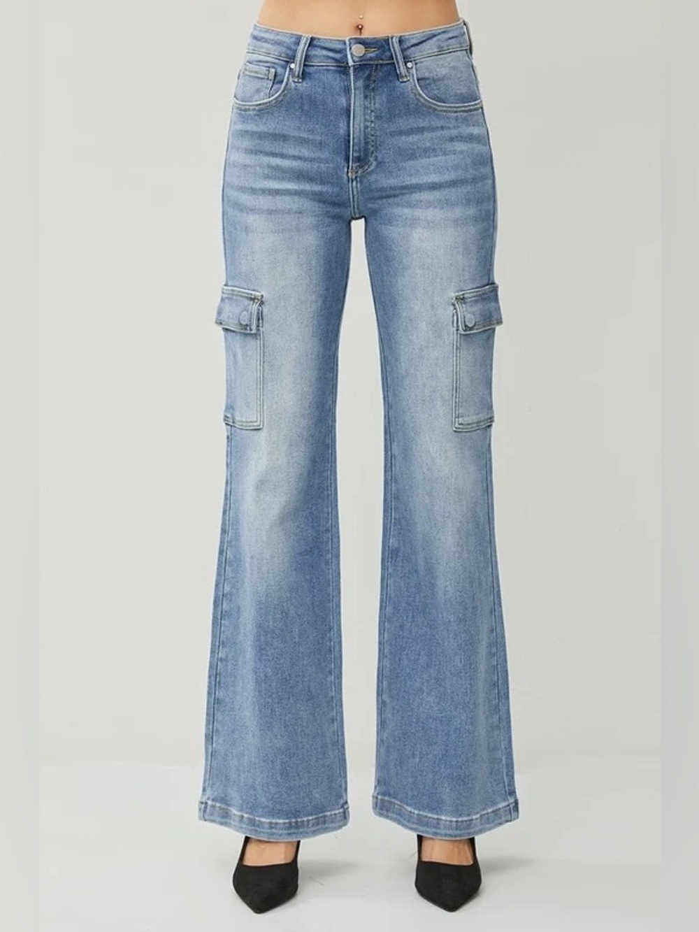 Risen High Rise Wide Cargo Jean